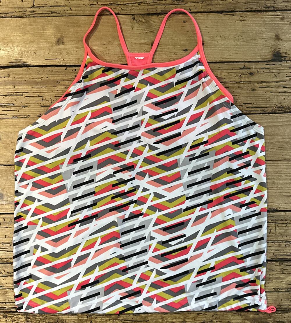 Fabletics Women’s Multicolor Geometric Print Racerback Zion Tank Top Size L